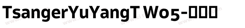 TsangerYuYangT W05字体转换